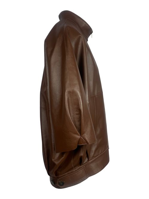 Bomber donna in pelle marrone My Skin | MYF04PELLE OIL